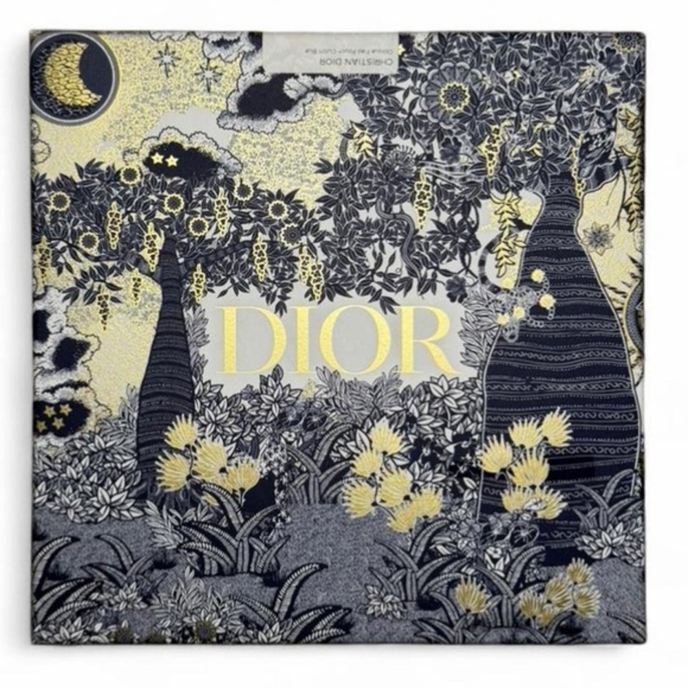 Christian Dior Oblique Navy Blue Canvas Flap Pouch Clutch Dustbag Box Authentic - Picture 8 of 8